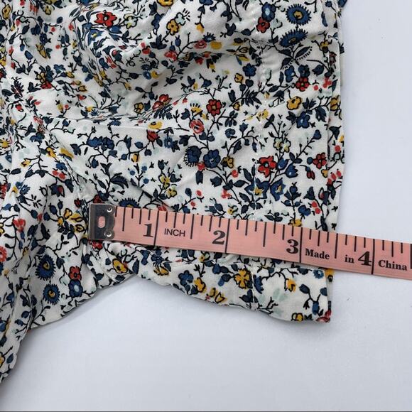 Madewell Drawstring Drapey Pull-On Shorts - Blossoming Vines - Small - Picture 6 of 10